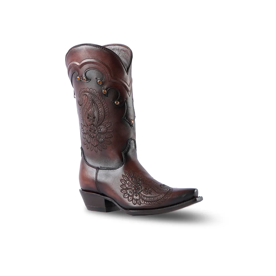 Texas Country Womens Western Boot Bora Cafe Retro Toe E777