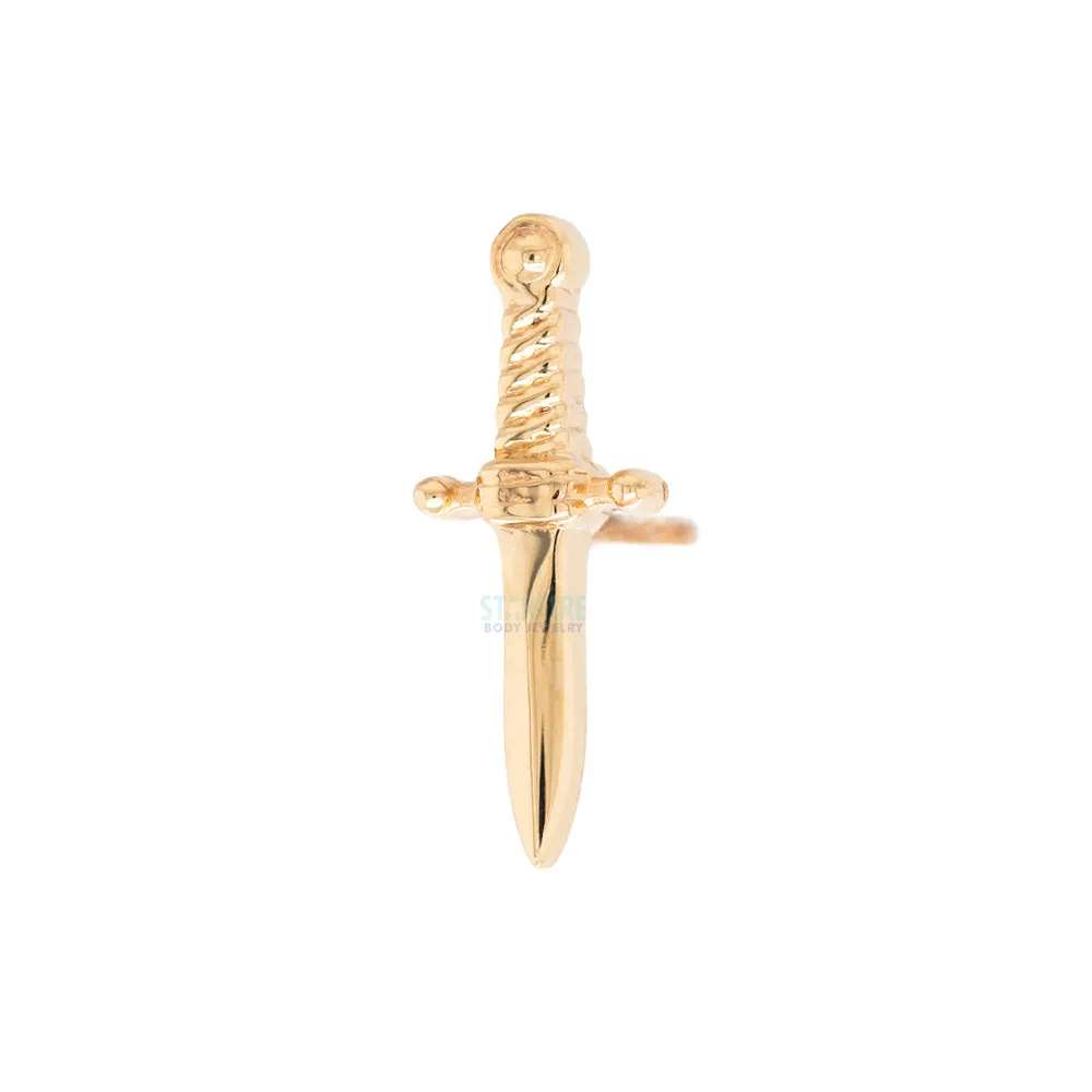 threadless: Slasher Dagger Pin in Gold