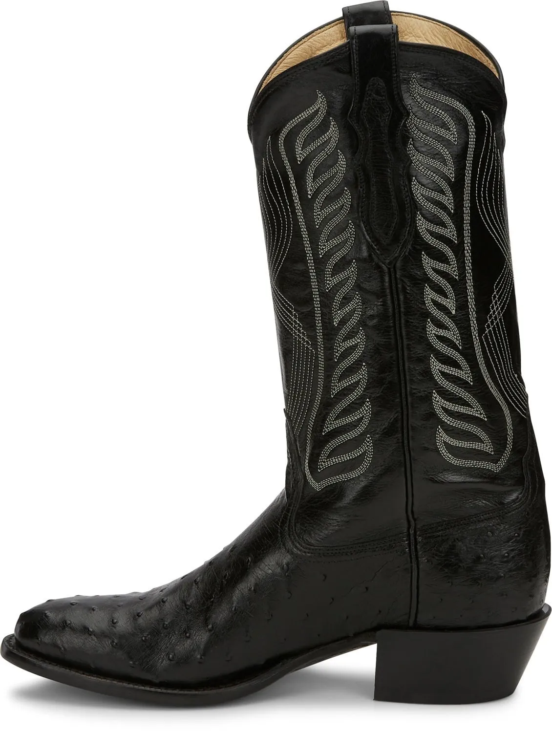 Tony Lama 13in Mens Midnight Black McCandles FQ Ostrich Cowboy Boots