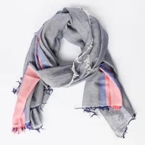 Tres Cotton Scarf Blue