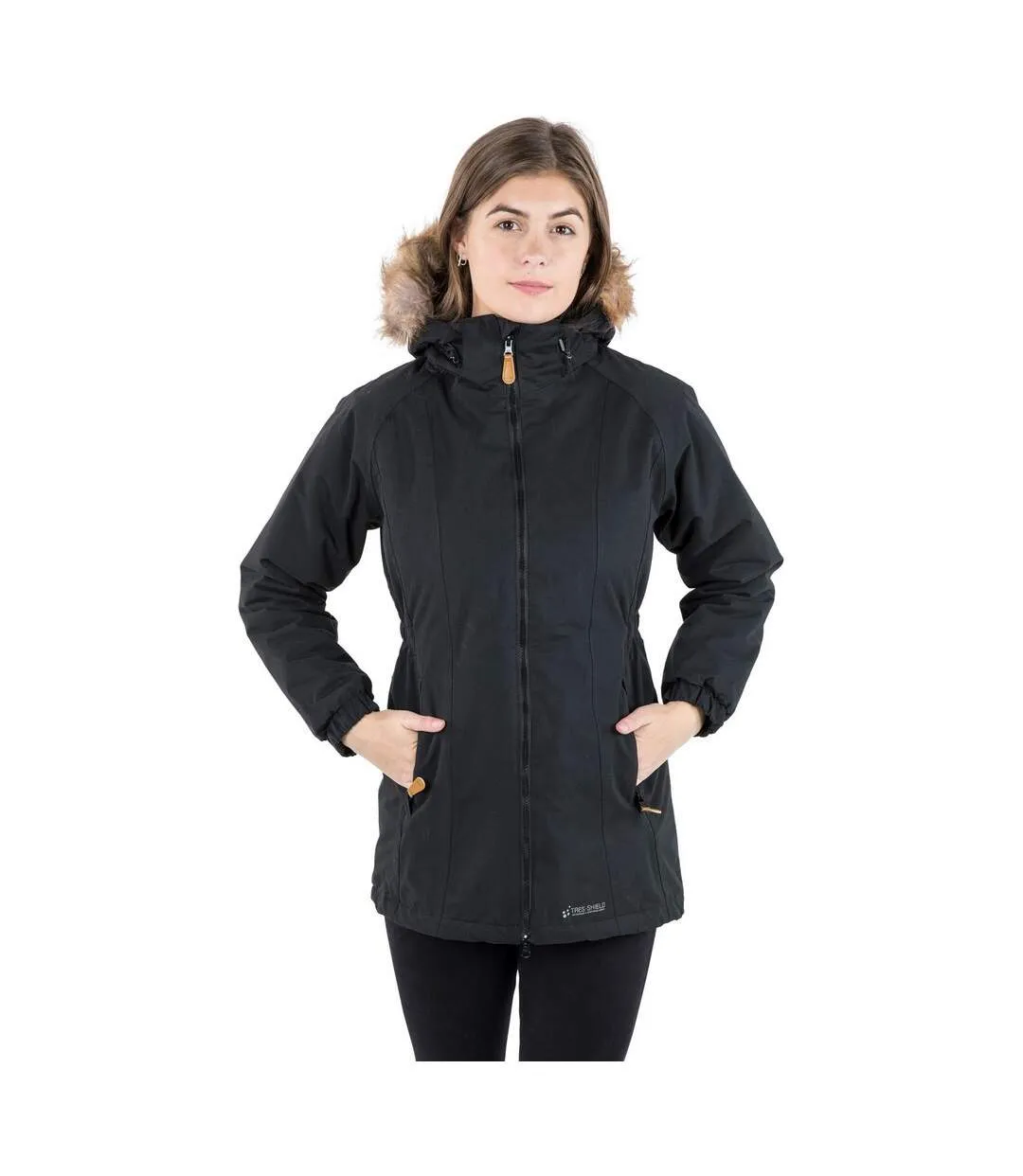 Trespass Womens/Ladies Celebrity Insulated Longer Length Parka Jacket (Black) - UTTP4190