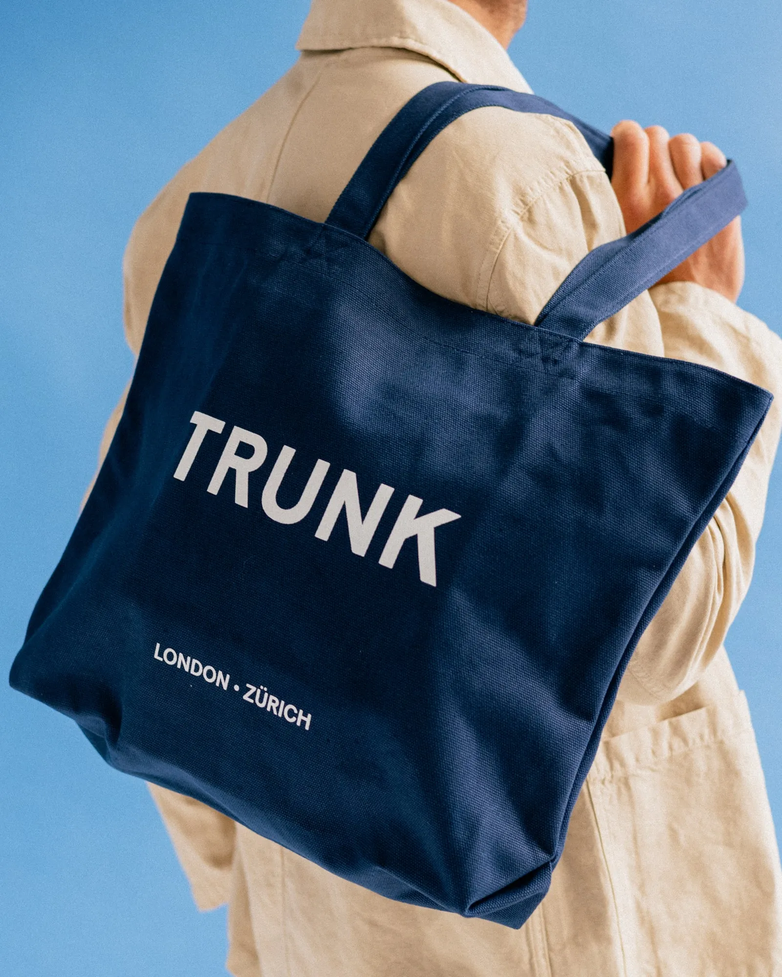 Trunk Cotton Canvas Shopper: Navy