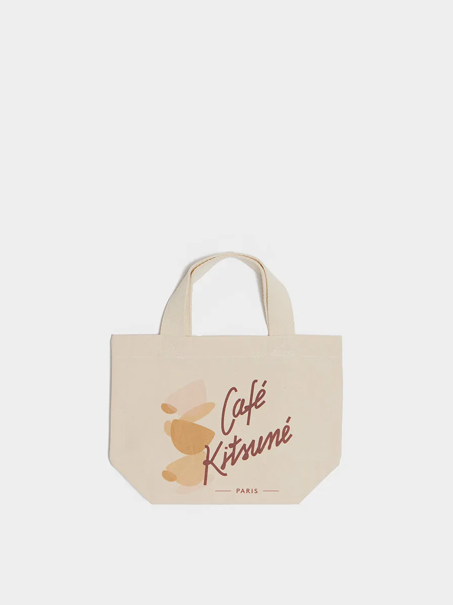 U Mini Tote Bag Cup Cafe Kitsune, Latte