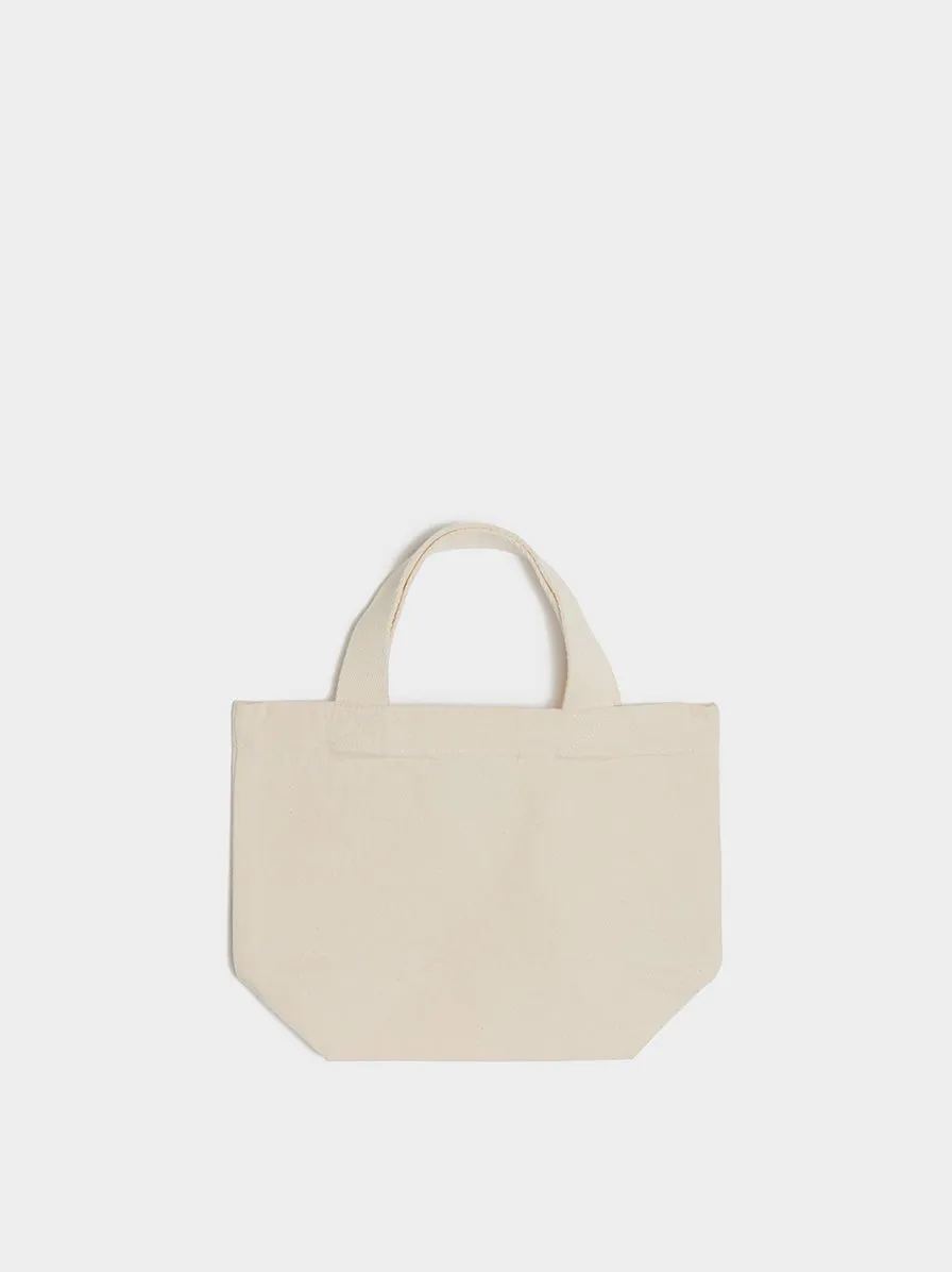 U Mini Tote Bag Cup Cafe Kitsune, Latte