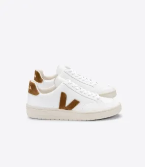 V-12 leather sneaker - Extra White/camel