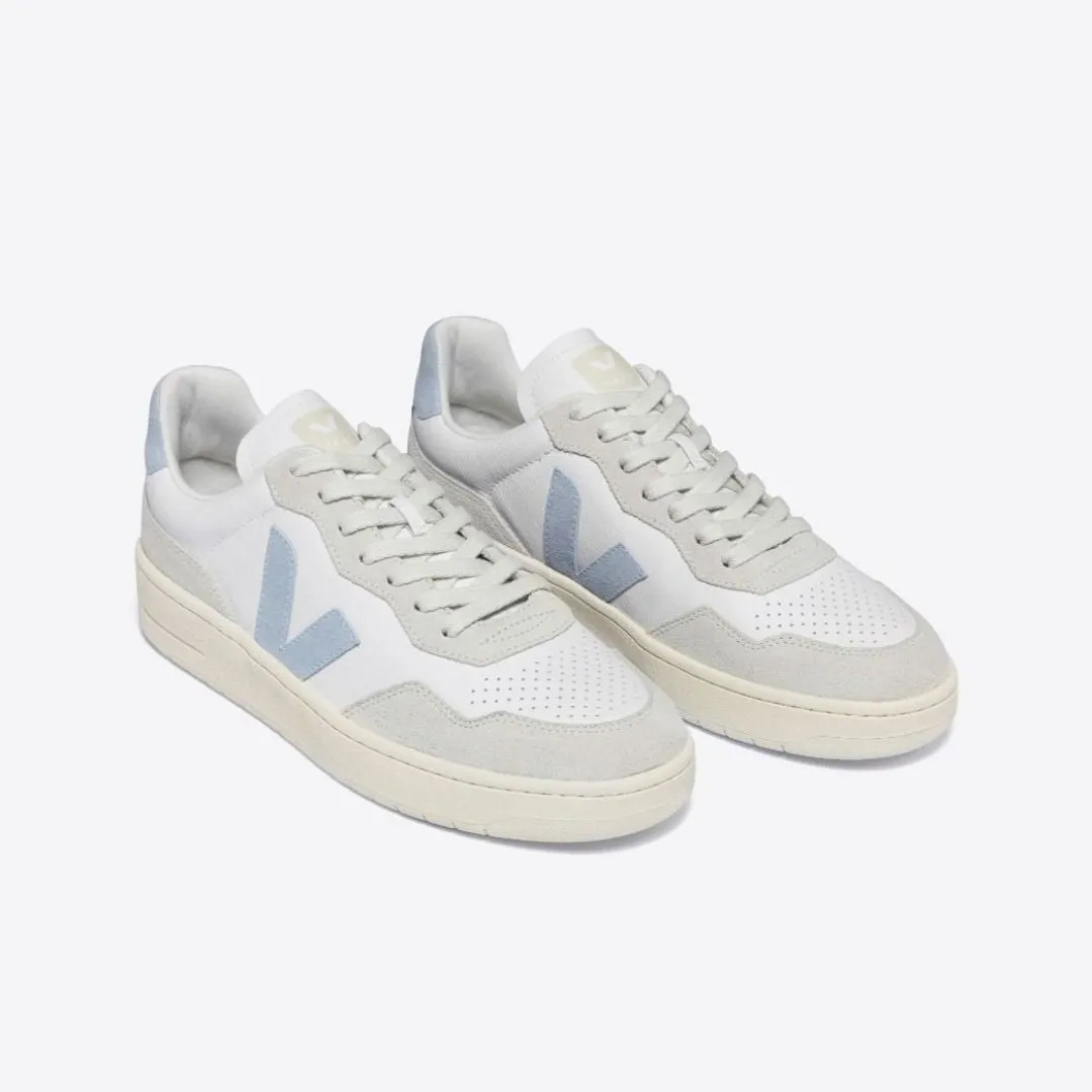 V-90 Leather Sneaker (White + Steel)