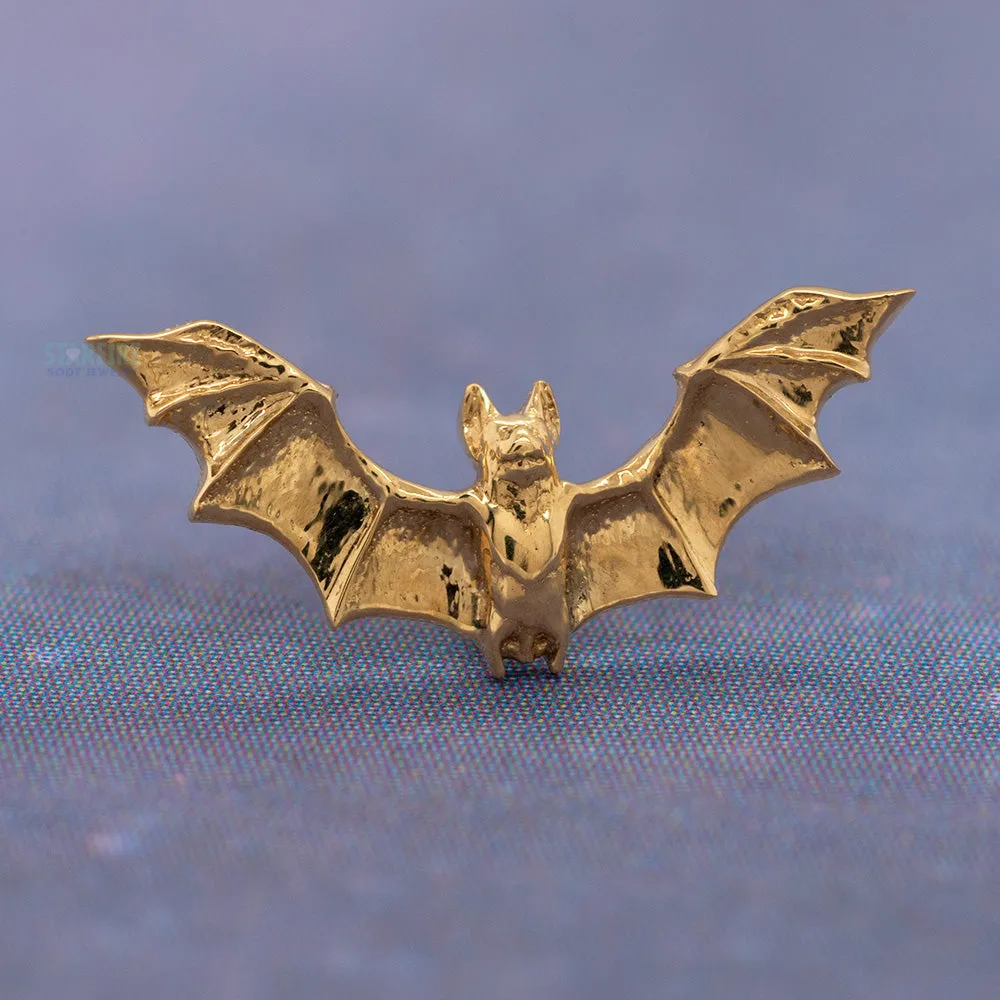 Vampire Bat Threaded End in Gold