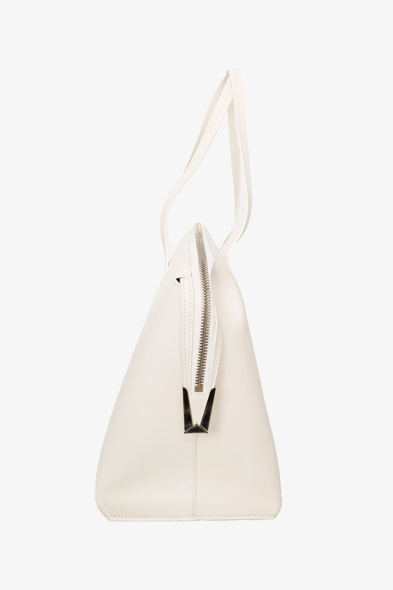 Versace White Leather Medusa Tote Bag