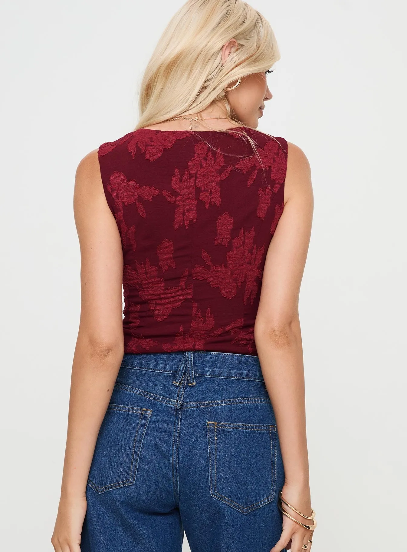 Vincenzo Corset Top Red