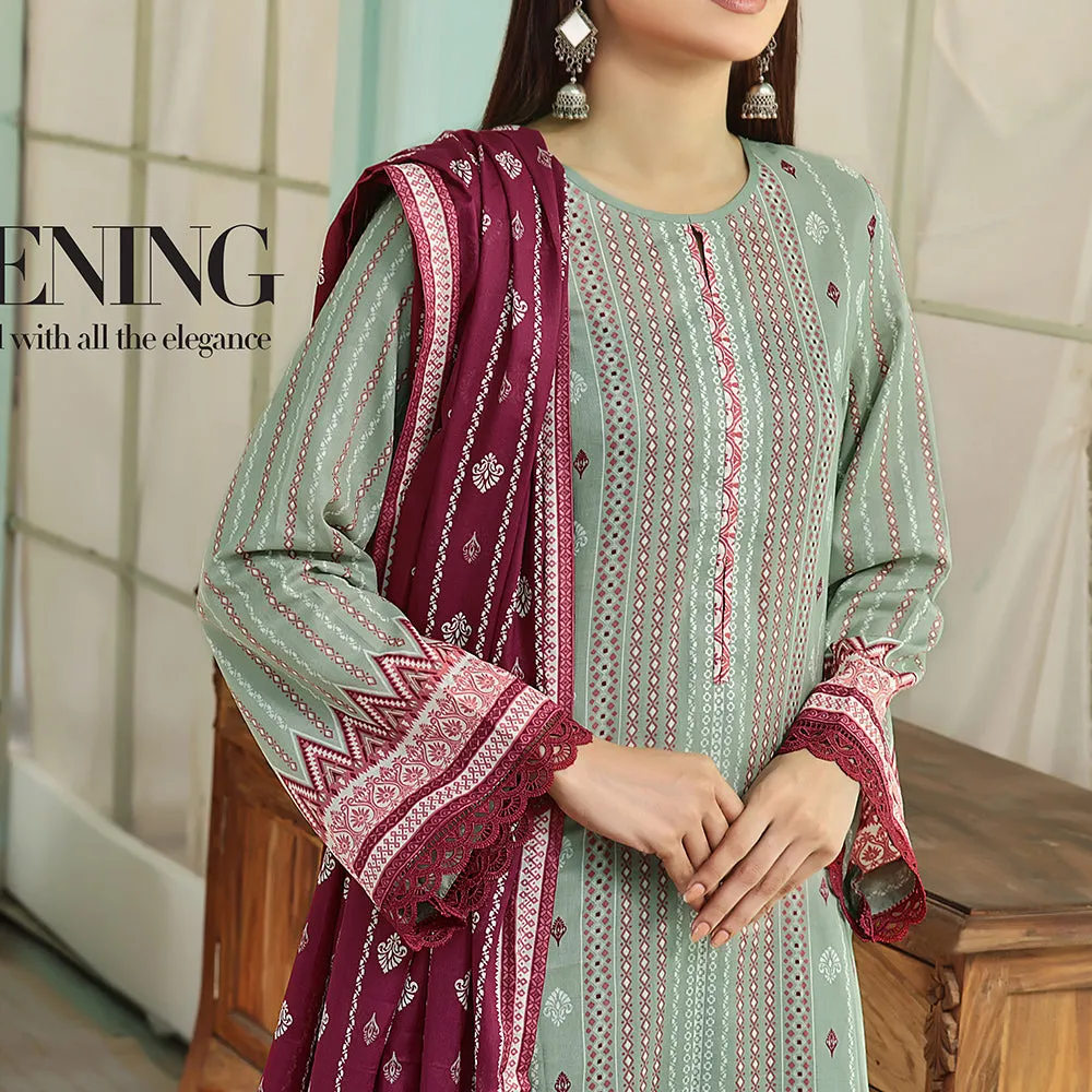 Vs Ayesha Alishba Printed Lawn Suit Unstitched 3Pcs - 219