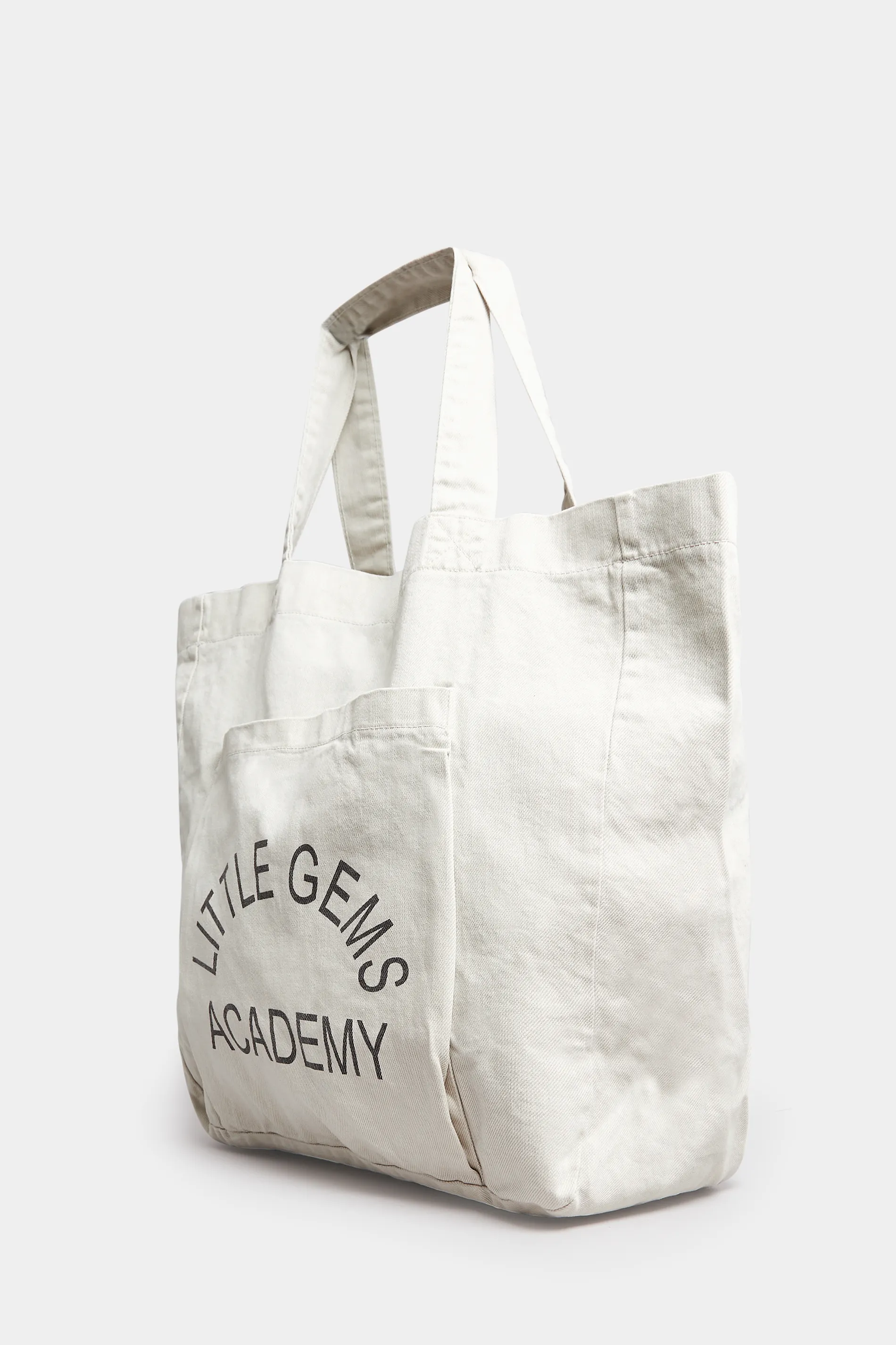 White Canvas Pocket Tote Bag