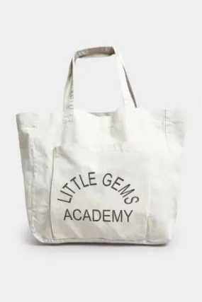 White Canvas Pocket Tote Bag