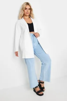 White Longline Blazer