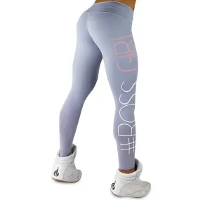 Women Leggings Fitness Mid Waist Elastic Push Up Letter Print Ankle Length Cotton Leggin Casual Femme Leggings