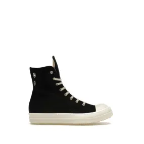 Women’s All-Season Canvas Shoes, Black Mid-Top 