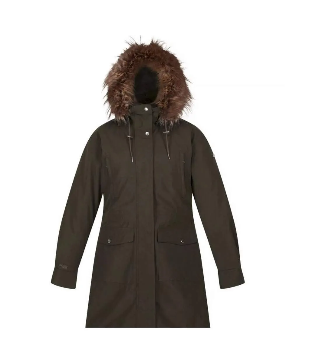 Womens/ladies shiloh faux fur trim parka copper almond Regatta