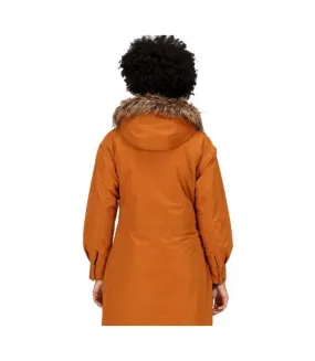 Womens/ladies shiloh faux fur trim parka copper almond Regatta