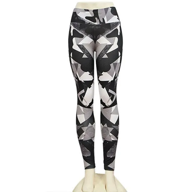 Workout Leggings For Women High Waist Elastic Push Up Printed Ankle Length Spandex Legging Casual Feminino Leggings