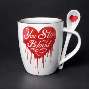 You Stir My Blood Mug & Spoon Set